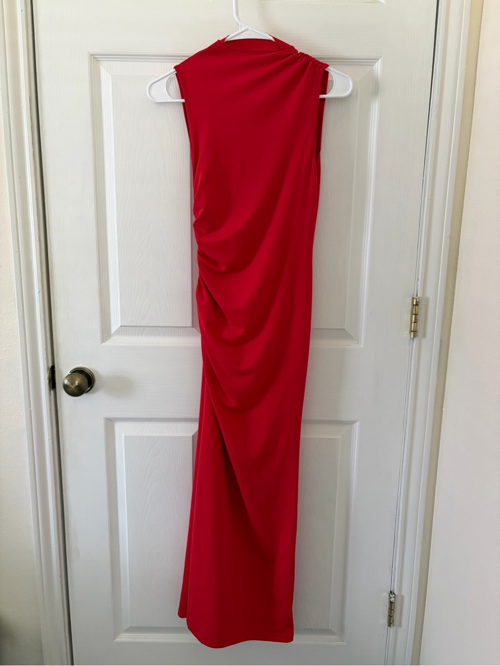 SHEIN Red Draped Maxi Dress